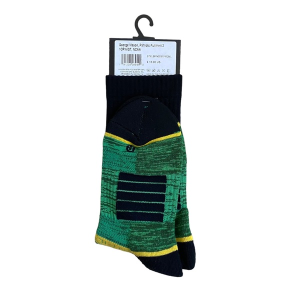 Strideline NCAA George Mason Patriots Full Knit Crew Socks - Picture 9 of 13